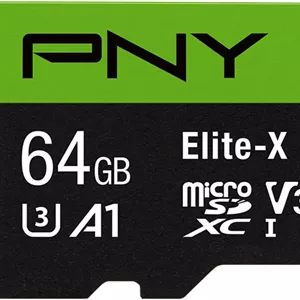 کارت حافظه میکرو اس دی PNY Elite-X با ظرفیت 64 گیگابایت، کلاس 10 U3 V30
