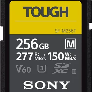 کارت حافظه دیجیتال SDXC سونی 256 گیگابایت سری SF-M مدل TOUGH UHS-II U3 V60 - سرعت خواندن 277 مگابایت بر ثانیه و نوشتن 150 مگابایت بر ثانیه SFM256T, SFM256T/T1