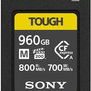 کارت حافظه 960 گیگابایتی CFexpress Type A سونی مدل CEA-M960T، سرعت خواندن تا 800 مگابایت بر ثانیه و نوشتن تا 700 مگابایت بر ثانیه، VPG200، طراحی مقاوم، ضد آب و ضد گرد و غبار - ایده آل برای فیلمبرداری 4K و عکاسی با سرعت بالا