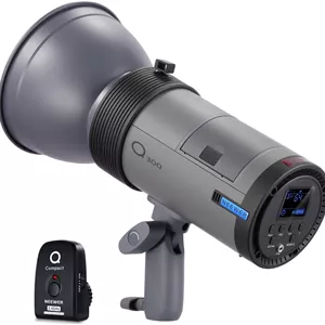 فلاش استودیویی قابل حمل NEEWER Q300 300WS 2.4G به همراه شاتر بی‌سیم Q Compact، نور استروب با باتری لیتیوم یون 7800mAh برای نورپردازی تک‌نور عکاسی