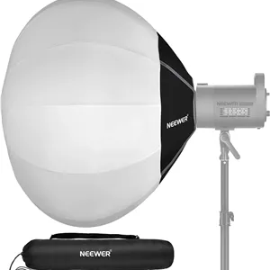 نرم باکس فانوسی 85 سانتی متری NEEWER، دیفیوزر نور 360 درجه با نصب Bowens و آلیاژ نایلونی سبک وزن برای نورهای ویدئویی LED مداوم RGB CB60 CB60B CB200B MS60B MS60C MS150B و NS35L
