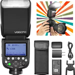 فلاش اسپیدلایت Godox V860III-C، قفل رهاسازی سریعتر 2.4G E-TTL IIHHS 1/8000S 5300K ± 200K 7.2V/2600mAh زمان بازیافت 1.5 ثانیه 480 پاپ با قدرت کامل برای عکاسی عروسی، پرتره، استودیو، داخلی و خارجی
