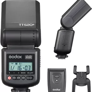 فلاش دوربین گودوکس TT520III با تریگر وایرلس 433 مگاهرتز - GN 33، 16 کانال، هد فلاش قابل تنظیم، حالت های متعدد و لوازم جانبی - سازگار با کانن، نیکون، سونی، فوجی فیلم، المپوس و غیره