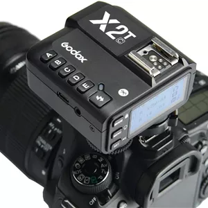 فلاش تریگر وایرلس TTL گودکس X2T-N برای نیکون - برد 100 متری 2.4G، همگام‌سازی پرسرعت 1/8000 ثانیه، با هات شو برای اتصال فلاش، 5 گروه و 32 کانال، کنترل از طریق اپلیکیشن بلوتوث، سازگار با دوربین‌های نیکون