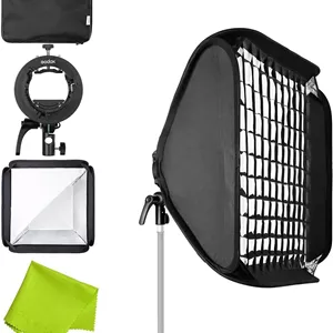 گادکس سافت باکس نواری 24x24 اینچ به همراه براکت S2 اسپیدلایت با مانت بوئنز برای فلاش های سری Godox V1، AD200Pro، AD400Pro، V860II، TT350