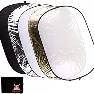 بازتابنده نور 5 در 1 تاشو قابل حمل Godox با ابعاد 60 در 90 سانتی متر به همراه کیف برای استودیو و عکاسی - طلایی، نقره ای، مشکی، سفید، شفاف