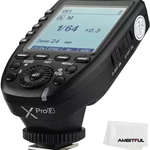 فلاش تریگر گودکس Xpro-F TTL 2.4G بی سیم با سرعت بالا 1/8000 ثانیه X System HSS با عملکرد دستی، صفحه نمایش LCD ماتریس نقطه بزرگ، 5 دکمه گروه اختصاصی، 11 عملکرد قابل تنظیم برای دوربین های فوجی