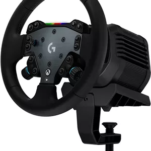 سیستم Logitech G RS50، مجموعه فرمان مسابقه شبیه‌ساز 3 تکه - پایه فرمان RS50 با درایو مستقیم 8 نیوتن متر، هاب فرمان RS با 13 دکمه و فرمان گرد RS 11 اینچی - برای Xbox/PC