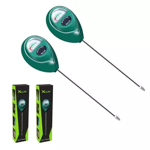 رطوبت سنج خاک XLUX، ابزار اندازه گیری رطوبت خاک برای باغبانی، کشاورزی و گیاهان، بدون نیاز به باتری، بسته 2 عددی