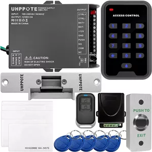کیبورد کنترل تردد UHPPOTE مدل 125KHz به همراه قفل برقی