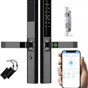 قفل هوشمند اثر انگشتی LX مدل NEW-LX-IPX5 رنگ مشکی مات