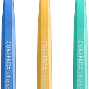 مسواک Curaprox CS Smart بسته سه تایی - 3 عدد مسواک نرم با سر کوچک برای بزرگسالان با 7600 رشته CUREN® - مسواک دستی Curaprox 