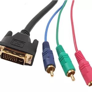 کابل تبدیل DVI به 3 RCA صدا و تصویر 1.5 متری