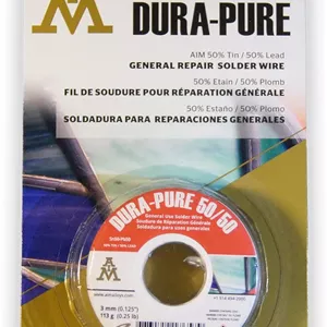 سیم لحیم جامد AIM 17657 Dura-Pure 50/50، خاکستری نقره ای