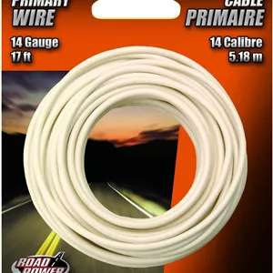 سیم مسی خودرویی Road Power 55669033، گیج 14، سفید، 17 فوت