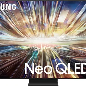 تلویزیون هوشمند سامسونگ، تلویزیون بزرگ، Neo QLED 8K، QN800D، ۷۵ اینچ، ۲۰۲۴، پردازنده NQ8 AI Gen2، ارتقاء کیفیت تصویر 8K AI، فناوری Quantum Matrix Pro، سامسونگ TV Plus، مشکی گرافیت، QE75QN800DUXZN (بازسازی شده)