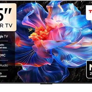 تلویزیون هوشمند ال ای دی 55 اینچ TCL مدل P6K با کیفیت 4K UHD HDR | تلویزیون گوگل، 60 هرتز، HDR 10، پردازنده AiPQ، Dolby Audio، MEMC، HDMI 2.1، بلوتوث 5.2، WiFi 5، طراحی بدون حاشیه (مدل 55P6K - 2025)