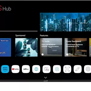 تلویزیون هوشمند 55 اینچی بدون حاشیه 4K UHD WebOS Hub ویدئوکون، ریموت جادویی، بلوتوث، Dolby Audio، Apple AirPlay، DVB T2/S2، به همراه پایه دیواری رایگان – مدل E55ELWO1100