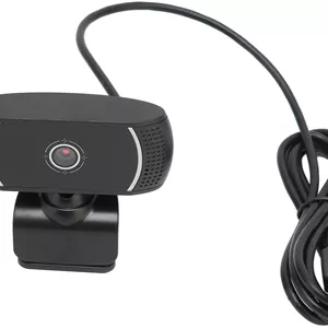 دوربین کامپیوتر USB 2.0، وب کم ویدیویی کامپیوتر 640 x 480 برای تماس و کنفرانس، وب کم کامپیوتر با چرخش 360 درجه انعطاف پذیر (C200 علامت داخلی مشکی)