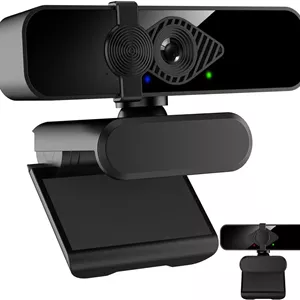 وب کم Makerstep برای کامپیوتر، وب کم USB با کیفیت HD 2K 1080P/30fps با میکروفون، دوربین کامپیوتر با زاویه دید 120 درجه، چرخشی، برای پخش زنده، تماس ویدیویی، تحصیل و کنفرانس ها