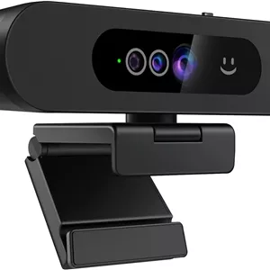 وب‌کم Windows Hello، دوربین 1080P با سرعت 30 فریم بر ثانیه با میکروفون حذف نویز، اتصال آسان، زاویه دید 90 درجه، پوشش حریم خصوصی داخلی، چرخش 360 درجه و شیب 90 درجه، مناسب برای Zoom، Google Meet، Microsoft Teams