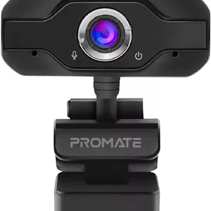وب کم فول اچ دی 1080P پرومیت، وب کم USB حرفه ای با صفحه عریض برای تماس و ضبط ویدئو با میکروفون استریو حذف نویز، دوربین با زاویه دید 120 درجه و پایه سه پایه برای کامپیوتر، زوم، اسکایپ، ProCam-1