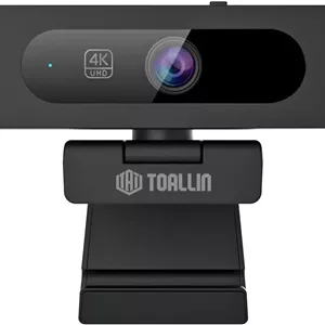 وب کم 4K TOALLIN با WDR، ردیابی هوش مصنوعی، فوکوس خودکار، زوم 5X، میکروفون های دوگانه حذف نویز، زاویه دید 92 درجه