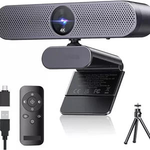 وب کم، وب کم 4K با فوکوس خودکار، وب کم USB با میکروفون و کنترل از راه دور HD، وب کم برای کنفرانس، پخش زنده و ضبط