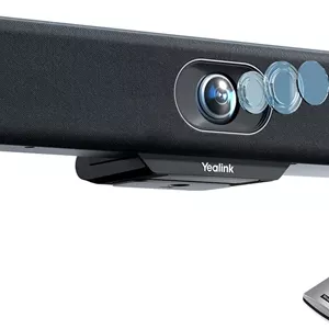 سیستم اتاق کنفرانس ویدیویی Yealink MeetingBar A10 دوربین 4K با زاویه دید عریض 120 درجه، قاب‌بندی خودکار هوش مصنوعی، وب‌کم کنفرانس با 8 میکروفون، ردیابی بلندگو، حذف نویز، دارای گواهینامه Teams و Zoom