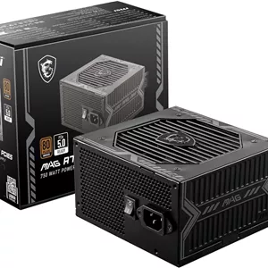 منبع تغذیه گیمینگ MSI MAG A750BN PCIE 5 - دارای گواهینامه 80 PLUS Bronze با توان 750 وات - اندازه جمع و جور - ATX PSU