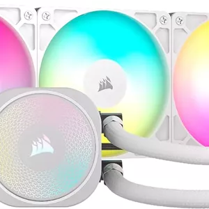 خنک کننده مایع پردازنده CORSAIR Nautilus 360 RS ARGB - خنک کننده همه کاره 360 میلی متری - کم صدا - اتصال مستقیم به مادربرد - Intel LGA 1851/1700, AMD AM5/AM4-3X شامل فن های RS120 ARGB - سفید