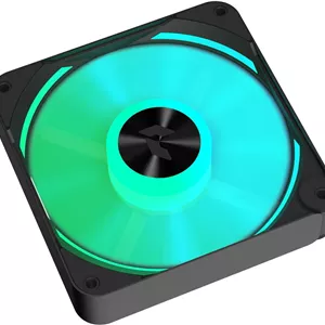 فن ARGB مشکی APNX FP2-120 با کارایی بالا، فریم فولادی 30 میلی‌متری، PWM 500-1800 دور در دقیقه، بلبرینگ FDB، دارای پره معکوس، پد جاذب شوک فوق‌العاده ضخیم، برای کیس کامپیوتر، خنک‌کننده مایع و هوا