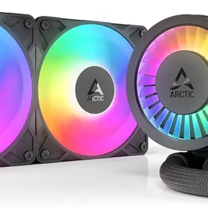 خنک کننده مایع پردازنده ARCTIC Liquid Freezer III Pro 240 A-RGB - خنک کننده AIO با رادیاتور 240 میلی متری، پمپ PWM، فن VRM، سازگار با AMD AM5/AM4 و Intel LGA1851/1700 - مشکی