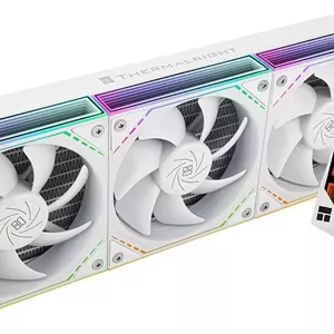 خنک کننده آبی پردازنده Thermalright Frozen Infinity 360 سفید، خنک کننده آبی 360 Aio، سه فن PWM مدل TL-M12W، خنک کننده پردازنده با آینه بی نهایت، برای AMD/AM4/AM5، Intel LGA1851/1700/1150/1151/2011