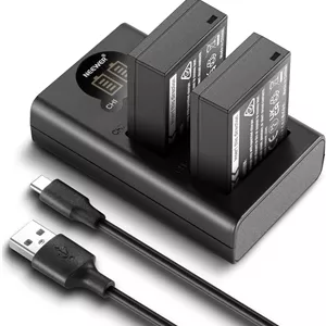 مجموعه شارژر باتری جایگزین NEEWER NP-W126/NP-W126s با شارژر دوتایی و کابل USB C، بسته 2 عددی، باتری دوربین 1140 میلی آمپر ساعت، سازگار با Fuji X100VI X-T30 II X-S10 X-T200 X100F X100V X-A5 X-E4
