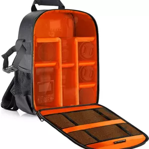 کوله پشتی دوربین نیور مدل Flexible Partition رنگ نارنجی