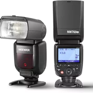 فلاش اسپیدلایت TTL مدل NEEWER NW760-S سازگار با دوربین‌های DSLR سونی، 76Ws GN60 2.4G 1/8000s HSS، تبدیل TCM، 230 فلاش با قدرت کامل، چراغ قوه فلاش با بازیافت سریع 0.1-2.7 ثانیه