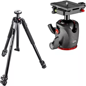 سه پایه آلومینیومی 3 قسمتی Manfrotto 190X با هد توپی منیزیمی XPRO و صفحه رهاسازی سریع MSQ6PL