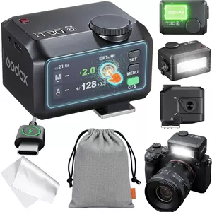 فلاش گودوکس IT30Pro O، IT30ProO IT30 PRO O TTL HSS با سرعت 1/8000 ثانیه، سازگار با Olympus E-M1 Pen-F E-M10 II E-PL8 E-M10 III E-P5، Panasonic GH4 100 F1 G85 GX85 LX100 S1