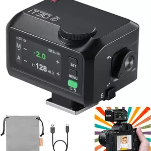 فلاش جیبی TTL گودکس iT30 Pro-C برای دوربین کانن: بی‌سیم 2.4Gصفحه لمسی (معادل تریگر X3 داخلی)، باتری لیتیوم یونی، HSS 1/8000 ثانیه، 560 فلاش، دیفیوزر داخلی برای عکاسی پرتره