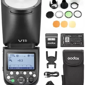 فلاش گودکس V1Pro-S سازگار با سونی، طراحی فلاش فرعی جداگانه، 76WS، 2.4G، TTL مجموعه AK-R1 (v1pro-s)