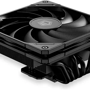 خنک کننده پردازنده ID-COOLING IS-67-XT مشکی، ارتفاع 67 میلی متر، خنک کننده بادی کم ارتفاع پردازنده با 6 لوله حرارتی برای HTPC، ITX و سیستم های کوچک، فن باریک 120x15 میلی متر، پشتیبانی از Intel LGA1700/1200/115X، AMD AM5/AM4