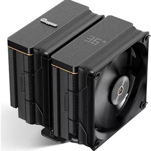 خنک کننده پردازنده Iota A62 BK، خنک کننده بادی پردازنده با نمایشگر دیجیتال جدید، 6 لوله حرارتی مسی، فن های 120 میلی متری FDB، فن های خنک کننده پردازنده برای AMD AM4/AM5، Intel LGA 115X/1200/1700/1851