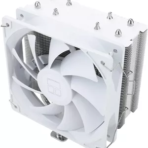 خنک کننده پردازنده بادی Thermalright Assassin X 120 SE سفید، 4 لوله حرارتی، فن خنک کننده پردازنده TL-C12CW PWM بی صدا با بلبرینگ S-FDB، برای AMD AM4 AM5/Intel 1700/1150/1151/1200