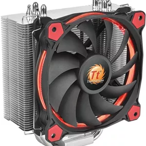 خنک کننده پردازنده Thermaltake Riing Silent 150W Intel/Amd با فن 120mm LED با جریان هوای بالا، قرمز