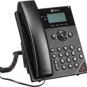 تلفن ویپ تجاری دو خطه پلی‌کام VVX 150 به همراه آداپتور برق (PY-2200-48810-001)