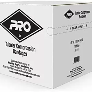 بانداژ فشاری بافتنی لوله ای ارتوپدی حرفه ای مولر اسپورتس مدیسین، سفید، رول 6 اینچ در 11 یارد، 1 جعبه