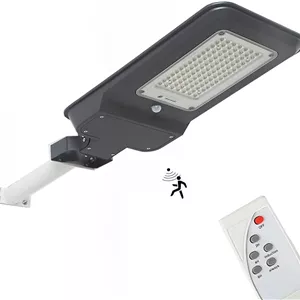 چراغ خیابانی خورشیدی 400 وات BAIAN، چراغ های LED خورشیدی از غروب تا سحر با سنسور حرکتی و کنترل از راه دور برای پارکینگ، حیاط، استادیوم، گاراژ