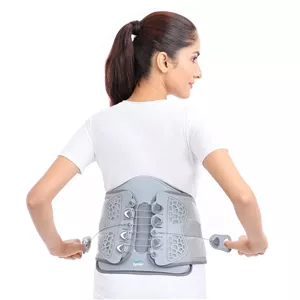کمربند کمری Tynor مدل Lumbo Lacepull، خاکستری، سایز XXL تا XXXL، یک عدد