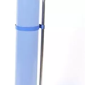 پایه نگهدارنده کپسول اکسیژن، چرخ دستی حمل کپسول اکسیژن، پایه نگهدارنده کپسول گاز تک سیلندر آبی رنگ برای کارخانه، آزمایشگاه، بیمارستان، مدارس، مناسب برای کپسول های 10، 15 و 20 لیتری، پایه قابل حمل برای کپسول های نیتروژن (ارتفاع
